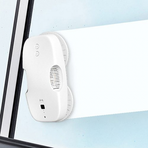 Robot de spalat geamuri HUTT DDC55 White Sursă de alimentare: Rețea, Baterie, Capacitate acumulator: 650 mAh, Caracteristici: identificarea automată a zonei de curățare, Aderența robotului la suprafață: vid [9]