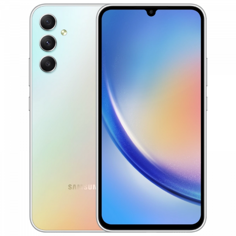 Telefon Samsung Galaxy A34 5G 8/256Gb Silver Diagonala ecranului: 6,6 ", Rezolutia ecranului: 2400x1080, Max. Rezoluția camerei: 48 MP, Cameră frontală: 13 MP, Capacitate acumulator: 5000 mAh, Chipset: MediaTek MT6877, Platformă software: Android, Grad de protecție: IP67 rezistent la praf/apă, [14]