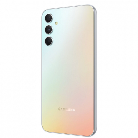 Telefon Samsung Galaxy A34 5G 8/256Gb Silver Diagonala ecranului: 6,6 ", Rezolutia ecranului: 2400x1080, Max. Rezoluția camerei: 48 MP, Cameră frontală: 13 MP, Capacitate acumulator: 5000 mAh, Chipset: MediaTek MT6877, Platformă software: Android, Grad de protecție: IP67 rezistent la praf/apă, [2]