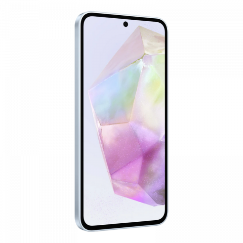 Telefon Samsung Galaxy A35 5G 8/256GB Light Blue Diagonala ecranului: 6,6 ", Rezolutia ecranului: 2340x1080, Max. Rezoluția camerei: 50 MP, Cameră frontală: 13 MP, Capacitate acumulator: 5000 mAh, Chipset: Exynos 1380, Platformă software: Android, Grad de protecție: IP67 rezistent la praf/apă, [0]