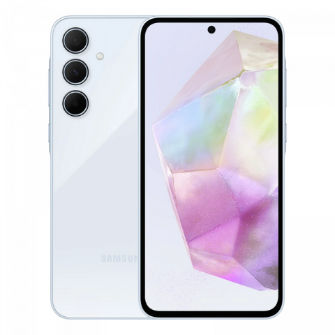 Telefon Samsung Galaxy A35 5G 8/256GB Light Blue Diagonala ecranului: 6,6 ", Rezolutia ecranului: 2340x1080, Max. Rezoluția camerei: 50 MP, Cameră frontală: 13 MP, Capacitate acumulator: 5000 mAh, Chipset: Exynos 1380, Platformă software: Android, Grad de protecție: IP67 rezistent la praf/apă, [7]