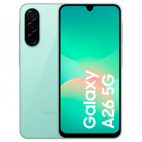 Samsung Galaxy A26 - Telefon Samsung Galaxy A26 5G 6/128Gb Light Green Diagonala ecranului: 6,7 ", Rezolutia ecranului: 2340x1080, Max. Rezoluția camerei: 50 MP, Cameră frontală: 13 MP, Capacitate acumulator: 5000 mAh, Chipset: Exynos 1380, Platformă software: Android, Grad de protecție: IP67 rezistent la praf/apă,