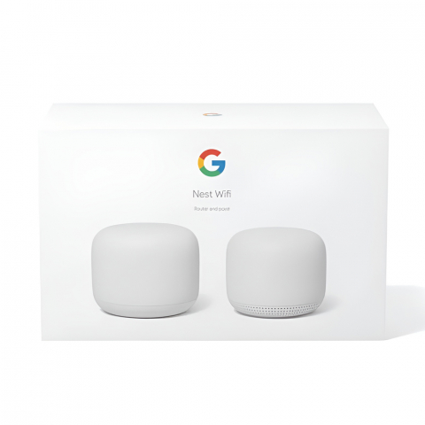 Google Nest WiFi маршрутизатор и точка (2 упаковки) Белый [3]