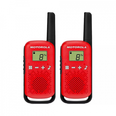 Statii Radio Walkie Talkie - Motorola Walkie-Talkie TalkAbout T42, Twin, 16 Channels, 4km, Red