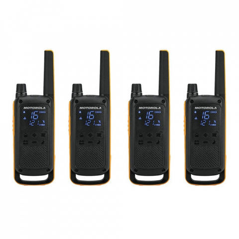 Statii Radio Walkie Talkie - Motorola Walkie-Talkie TalkAbout T82 Extreme, Quad, IPx4, 16 Channels, 10km, Black