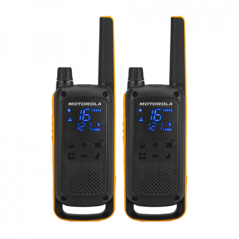 Statii Radio Walkie Talkie - Motorola Walkie-Talkie TalkAbout T82 Extreme Rsm, Twin, IPx2, 16 Channels, 10km, Black