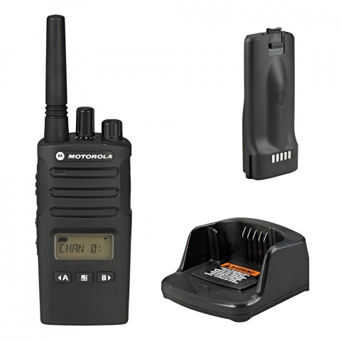 Motorola Walkie-Talkie TalkAbout XT460, IP55, 8 каналов (16 позиций канала), 9 км, черный [2]