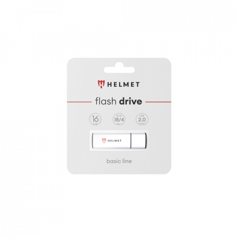 Helmet USB Drive 2.0 Basic Line 16 GB, Silver [1]