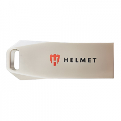 Computere - Helmet USB Drive 3.2 Metal Line 256 GB, Silver
