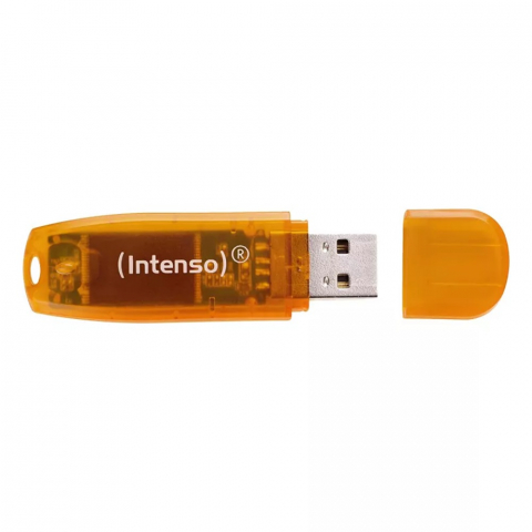 Desktop PC - Intenso® USB Drive 2.0 Rainbow Line 64 GB, Orange