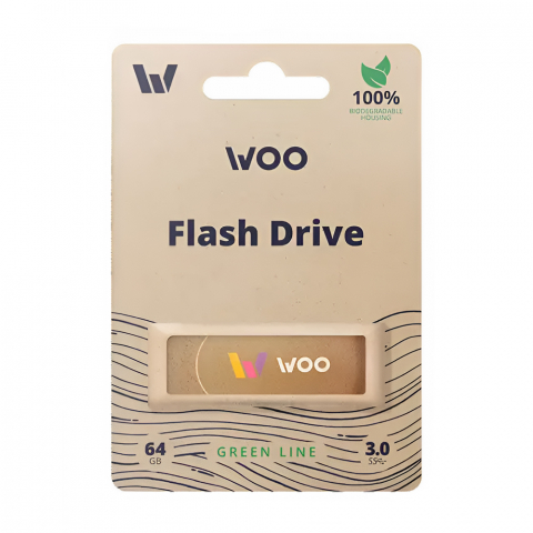 Computere - WOO USB Drive 3.0 Green Line 64GB
