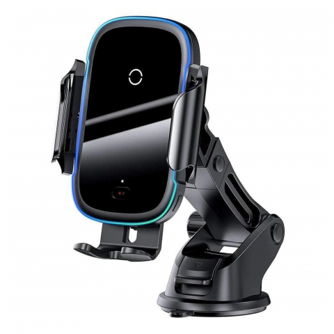 Baseus Car Holder Light Wireless Automatic Air Vent 15W Qi, Black [1]
