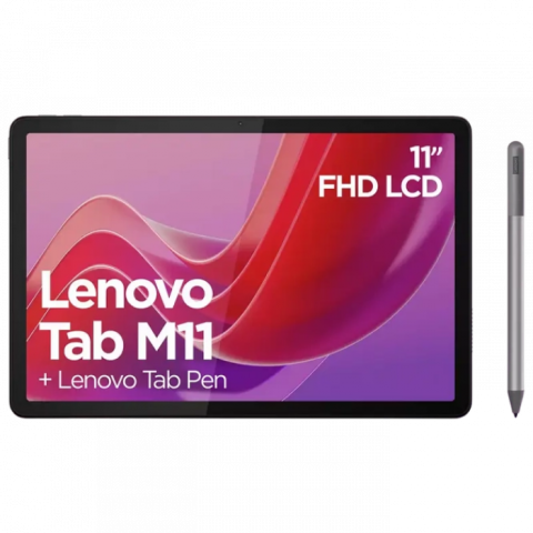 Tableta Lenovo Tab M11 - TB330FU Grey - 11 MediaTek Helio G88 4Gb 128Gb Diagonala ecranului: 11", Rezolutia ecranului:  IPS FHD+ (1920x1200) 400nits, MediaTek Helio G88 8-Core, 4Gb, 128Gb, 802.11ac + Bluetooth, GPS, micro SD Reader up to 1Tb, 8MP Front Camera, 8MP Rear Camera, Android 13, 7040mAh, 465g, Luna Grey, Pen [2]