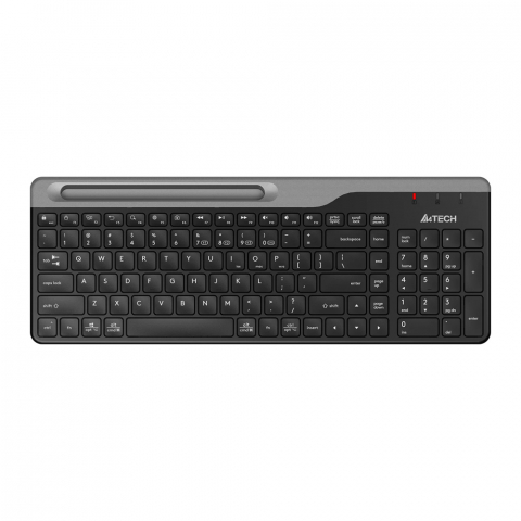 Desktop PC - A4Tech Wireless Keyboard FBK25, Multimedia, Smartphone Cradle, up to 4 Devices, BT/2.4Ghz, Black