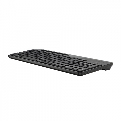 A4Tech Wireless Keyboard FBK25, Multimedia, Smartphone Cradle, up to 4 Devices, BT/2.4Ghz, Black [2]