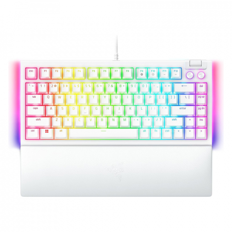 Periferice - Razer Keyboard Mechanical BlackWidow V4 75% White Edition US Layout
