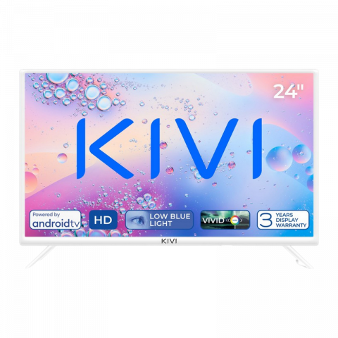 KIVI - Televizor KIVI 24" LED SMART TV 24H760QW 1366x768 HD Android TV Alb 24'' MVA, White, DLED 1368x768 HD Ready, SMART TV (Google Android TV), MEMC, 3x HDMI, 2x USB, Headphone jack 3.5 mm, WiFi, DVB-T/T2/C, OSD Language: ENG, RU, RO, Sound by JVC, Speakers 2x8W Dolby Audio, Bluetooth Smart remote control, VESA 200x100, 3.5 Kg)
