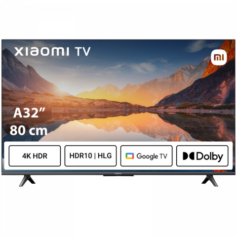 Televizoare - Televizor Xiaomi 32" LED SMART TV A 2025 1366x768 HD Android TV Negru Diagonala ecranului: 32 ", Rezoluția Display-ului: 1366x768 HD, Iluminarea de fundal: LED, Telecomandă: Da, Platformă software: Google TV, Wi-Fi: Da, Boxe încorporate: 2x 5 W, USB Type-A: 2x USB 2.0,