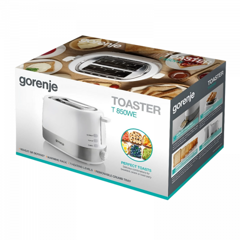 Toster Gorenje T850WE, 850W, Alb [1]