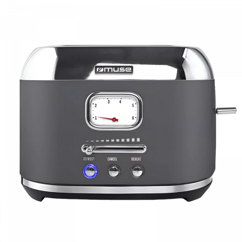 Тостер Muse MS-120DG, Черный/Металл, Электронное управление [1]