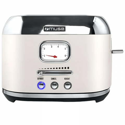 Тостер Muse MS-120SC, Серебристый, Функция подогрева [2]