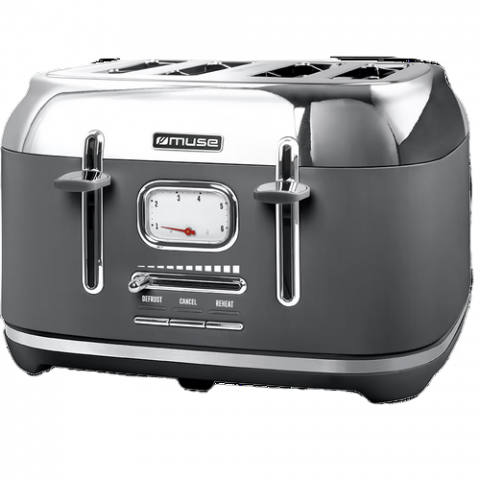 Prajitoare de paine - Toster Muse MS-131DG, 1800W, Negru