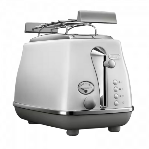 Ретро тостер DeLonghi CTOC 2103 W, 900Вт, Белый [3]