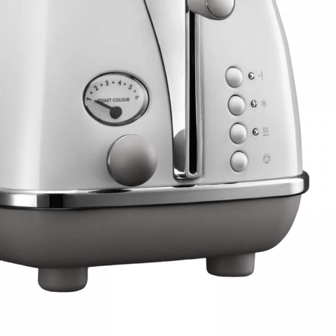 Ретро тостер DeLonghi CTOC 2103 W, 900Вт, Белый [1]