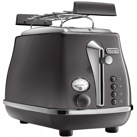 Ретро тостер DeLonghi CTOT 2103 GY, 900Вт, Серый [3]