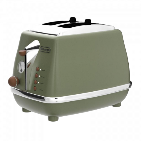 Ретро тостер DeLonghi CTOV 2103 GR, 900Вт, Зеленый [2]
