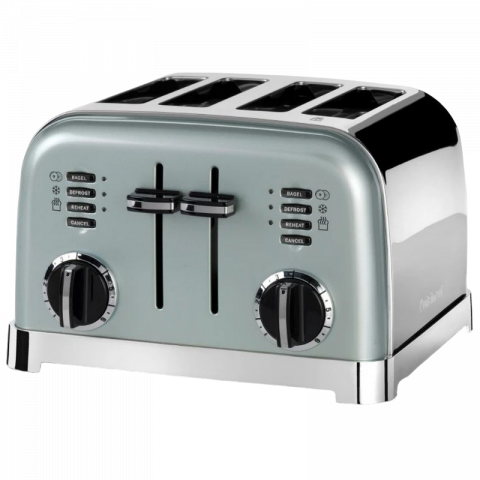 Electrocasnice bucatarie - Toster Cuisinart CPT180GE, 1800W, Inox/Negru, 4 sloturi, Control dual