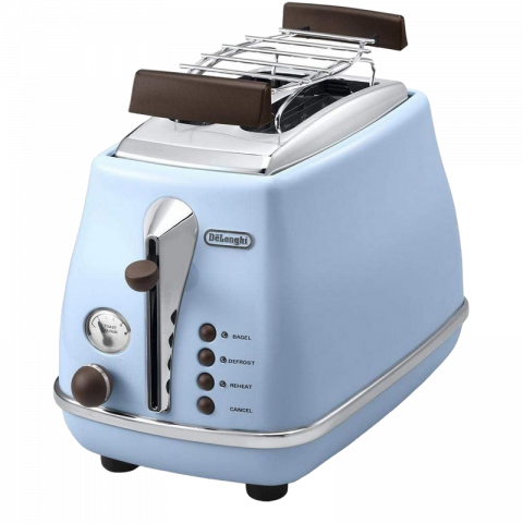 Ретро тостер DeLonghi CTOV 2103 AZ, 900Вт, Голубой [7]