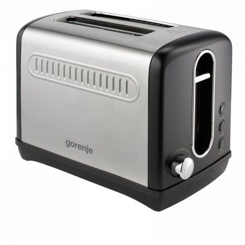 Prajitoare de paine - Toster Retro Gorenje T1100CLBK, 1100W, Negru