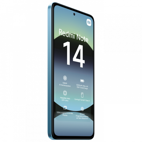 Телефон Xiaomi Redmi Note 14 4G 8/256ГБ EU Blue Диагональ экрана: 6,67 ", Разрешение экрана: 2400x1080, Макс. разрешение камеры: 108 MP, Фронтальная камера: 20 MP, Ёмкость аккумулятора: 5500 mAh, Чипсет: Mediatek Helio G99 Ultra, Программная платформа: Android, Степень защиты: IP54, [1]