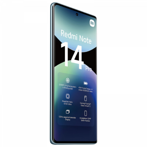 Телефон Xiaomi Redmi Note 14 Pro 4G 8/256ГБ EU Blue Диагональ экрана: 6,67 ", Разрешение экрана: 2400x1080, Макс. разрешение камеры: 200 MP, Фронтальная камера: 32 MP, Ёмкость аккумулятора: 5500 mAh, Чипсет: Mediatek Helio G100 Ultra, Программная платформа: Android, HyperOS, Степень защиты: IP64, [2]