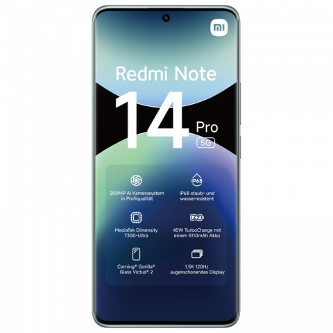 Телефон Xiaomi Redmi Note 14 Pro 5G 8/256ГБ EU Coral Green Диагональ экрана: 6,67 ", Разрешение экрана: 2712x1220, Макс. разрешение камеры: 200 MP, Фронтальная камера: 20 MP, Ёмкость аккумулятора: 5110 mAh, Чипсет: Mediatek Dimensity 7300 Ultra, Программная платформа: Android, HyperOS, Степень защиты: IP68 пыле/водостойкий, [2]