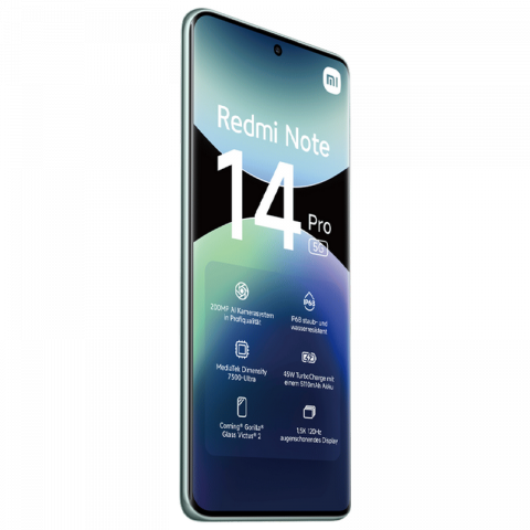 Телефон Xiaomi Redmi Note 14 Pro 5G 8/256ГБ EU Coral Green Диагональ экрана: 6,67 ", Разрешение экрана: 2712x1220, Макс. разрешение камеры: 200 MP, Фронтальная камера: 20 MP, Ёмкость аккумулятора: 5110 mAh, Чипсет: Mediatek Dimensity 7300 Ultra, Программная платформа: Android, HyperOS, Степень защиты: IP68 пыле/водостойкий, [1]