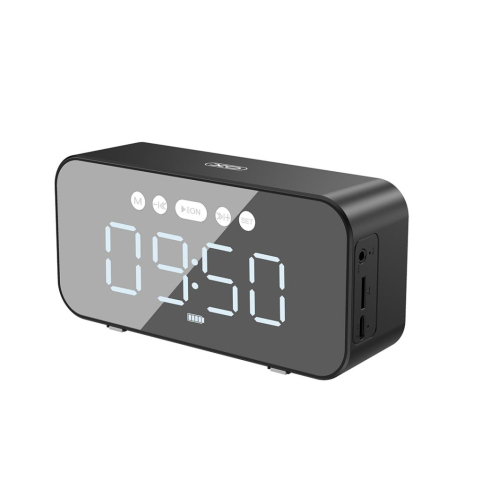 Boxe Portabile - XO F41 Mirror Clock Bluetooth Speaker Black