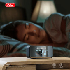 XO F41 Mirror Clock Bluetooth Speaker Black [5]