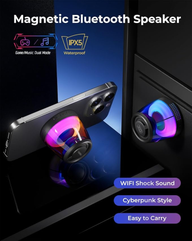 XO F62 mini Magnetic Portable Bluetooth Audio 5W (Accessories: Magnetic Ring + Lanyard + Data Cable) [4]