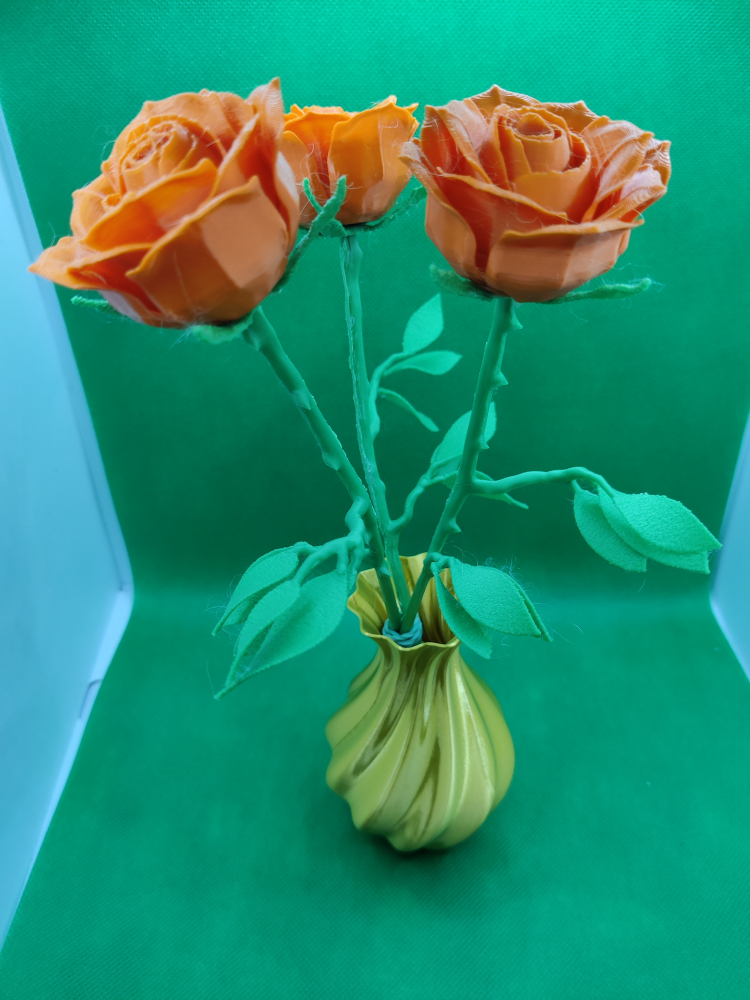 Buchet de Trandafiri 3D Imprimat + Vaza [5]