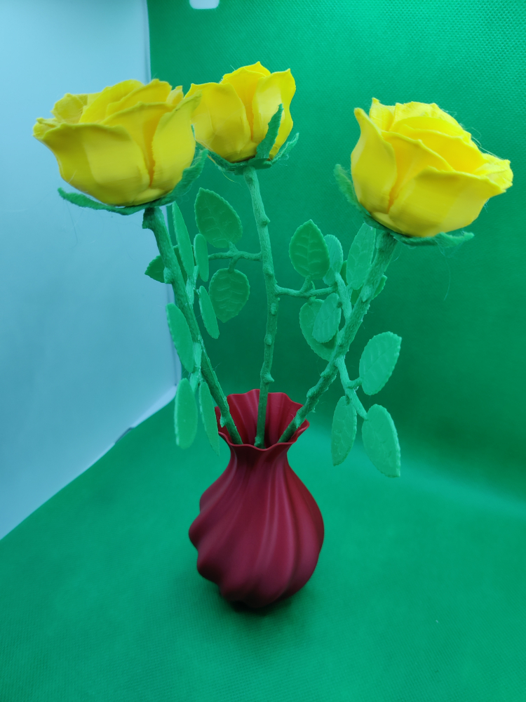 Buchet de Trandafiri 3D Imprimat + Vaza [2]