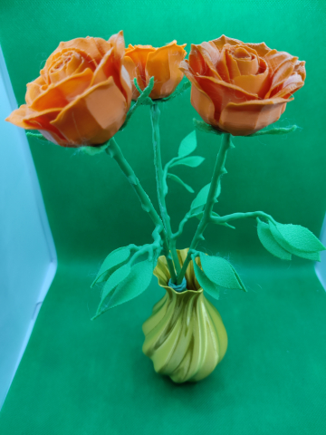 Buchet de Trandafiri 3D Imprimat + Vaza [3]