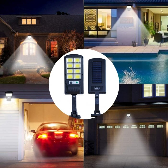 Set 5 Lampi cu Incarcare Solara prin Inductie 160 LED-uri COB, telecomanda + cadou surpriza [6]