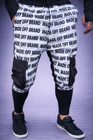 Produse - Pantalon Print Alb