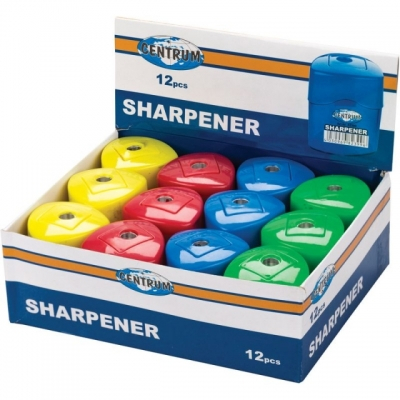 Instrumente de scris - Ascutitoare simpla metal cu container, CENTRUM