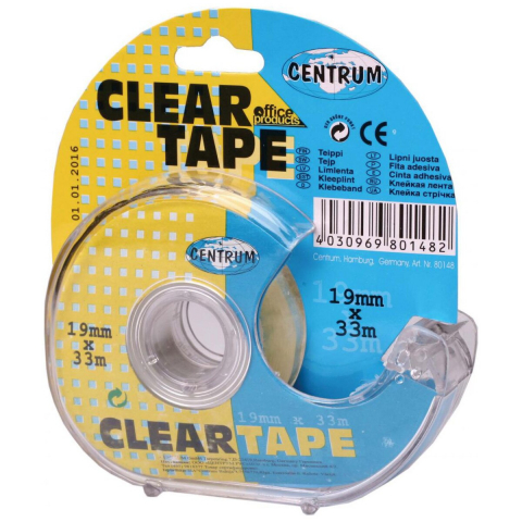 Ambalare  - Banda adeziva 19 mm*33 m cu suport ,CENTRUM