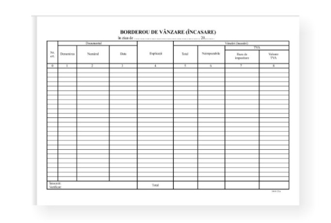 Tipizate - Borderou vanzari A4,100 file