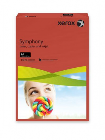 Carton Colorat - Carton A4 colorat intens, 160g/mp, Rosu intens, 250 coli/top, XEROX