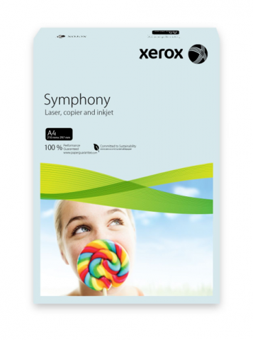 Carton Colorat - Carton A4 colorat pastel, 160g/mp, Albastru pal, 250 coli/top, XEROX